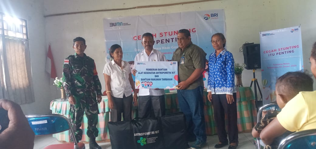 Pemerintah Kecamatan Bikomi Tengah Apresiasi BRI Bantu Antropometri KIT Cegah Stunting