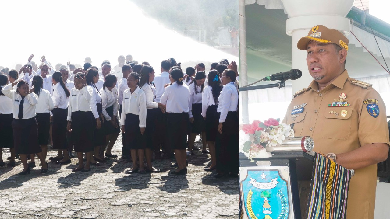 Bupati TTU Tekankan Makna Filosofis Penyiraman Air dalam Penyerahan SK PPPK